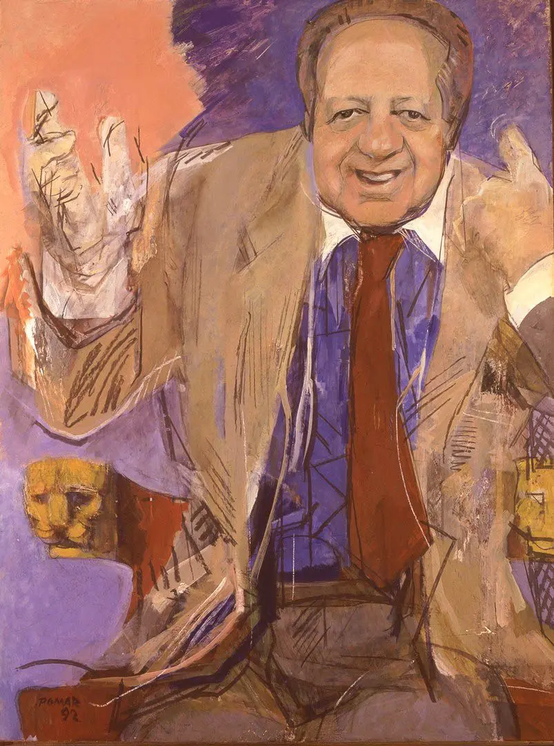 Retrato oficial do Presidente da República Mário Soares, da autoria de Júlio Pomar, 1992. Fundação Mário Soares e Maria Barroso / Arquivo Mário Soares