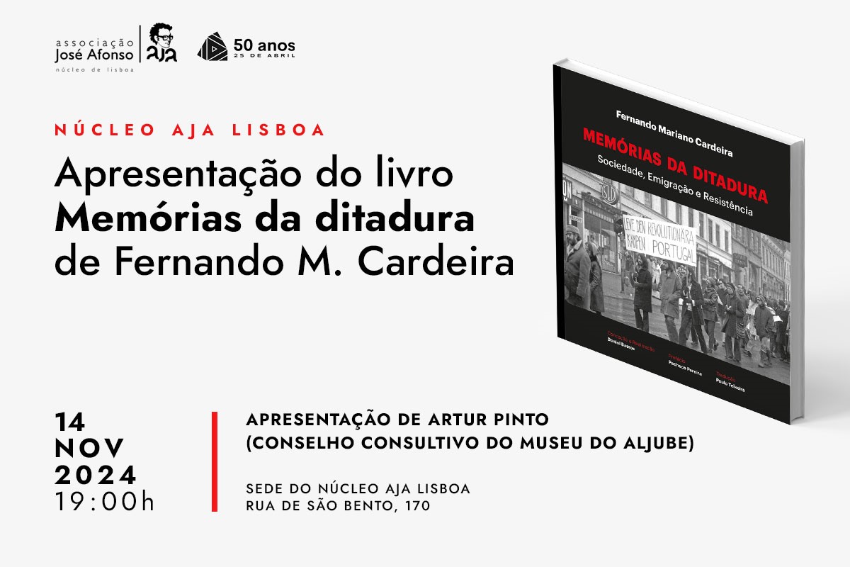 Capa Oficial do Evento “Memórias da Ditadura - Sociedade, Emigração e Resistência” de Fernando Mariano Cardeira