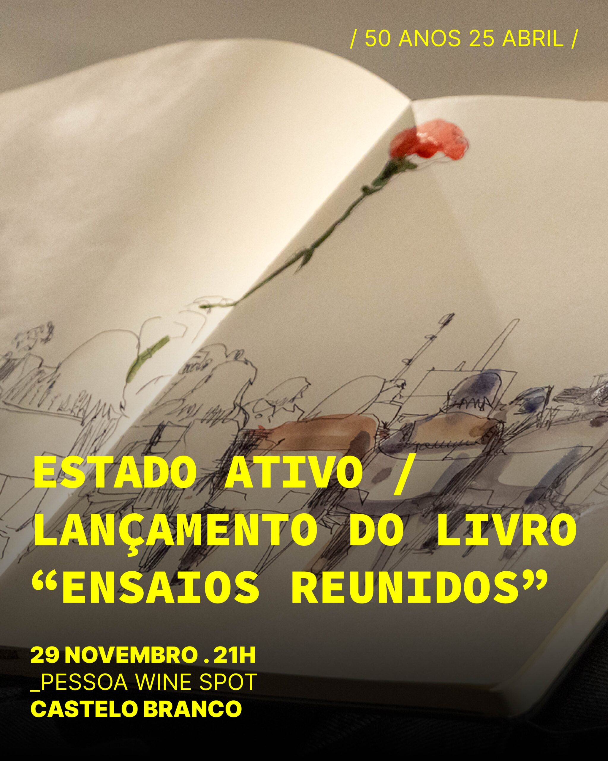 Capa Oficial do Evento ESTADO ATIVO - LANÇAMENTO DO LIVRO 