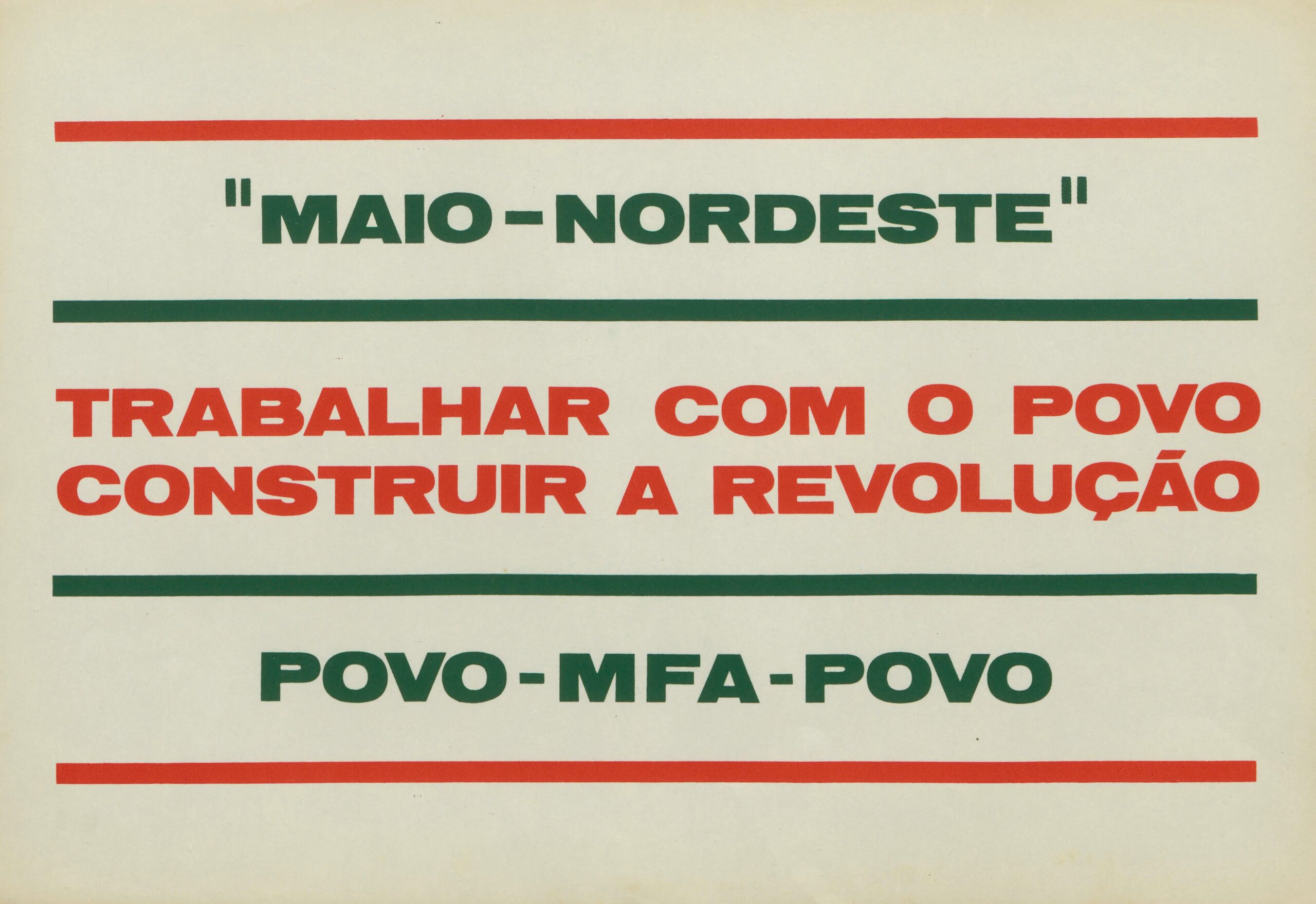 Cartaz evocativa da Campanha «Maio-Nordeste». 1975. ADN, EMGFA. 