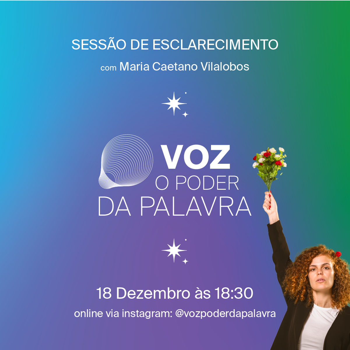 Capa Oficial do Evento VOZ - O Poder da Palavra | Sessão de Esclarecimento