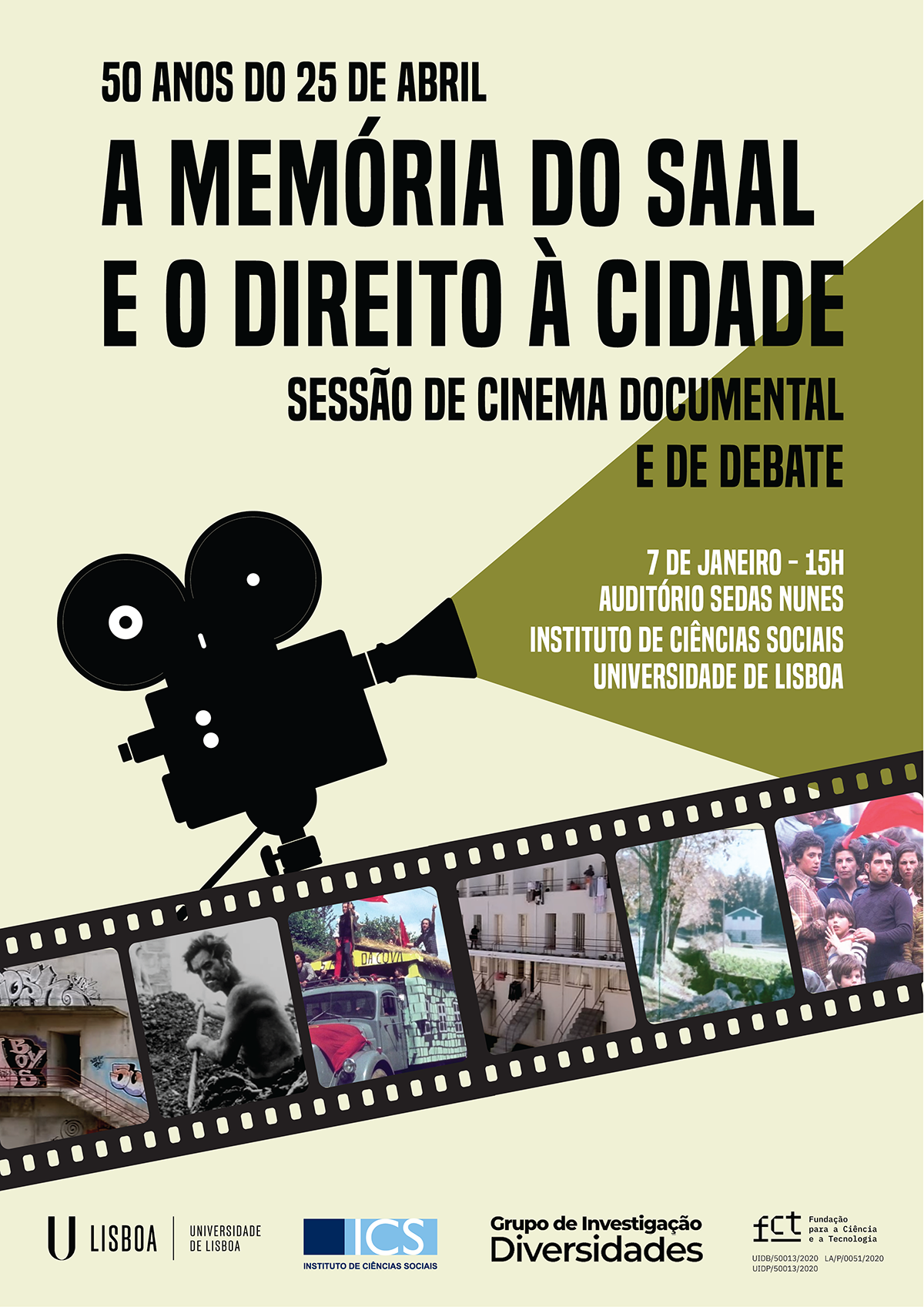 Capa do Evento 50 anos do 25 de Abril: A Memória do SAAL e o Direito à Cidade