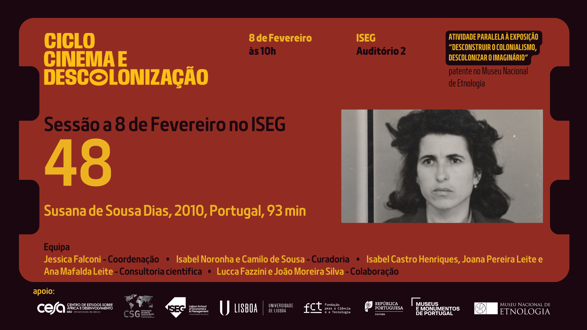 Capa do Evento Ciclo de Cinema e Descolonização - Projeção do documentário 