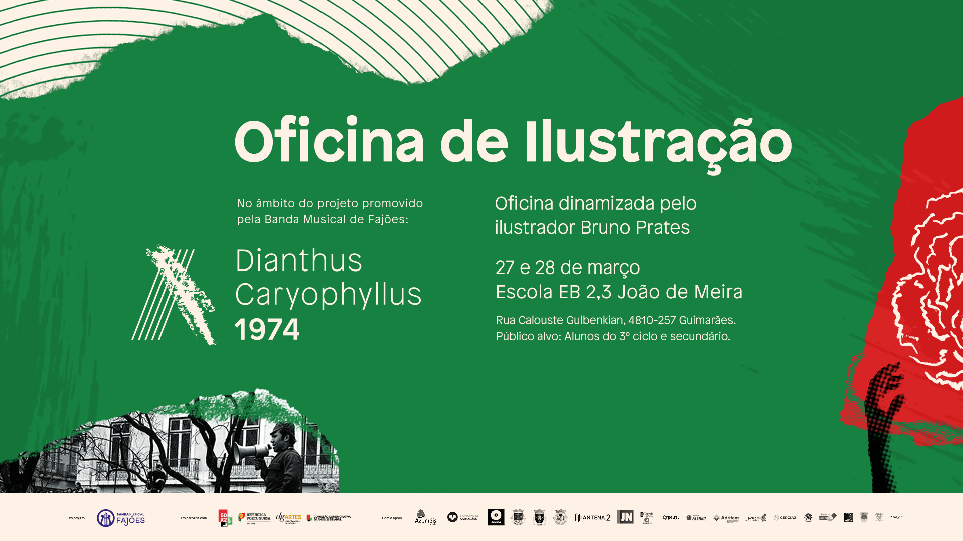 Capa do Evento DIANTHUS CARYOPHYLLUS 1974 - Oficinas de Ilustração