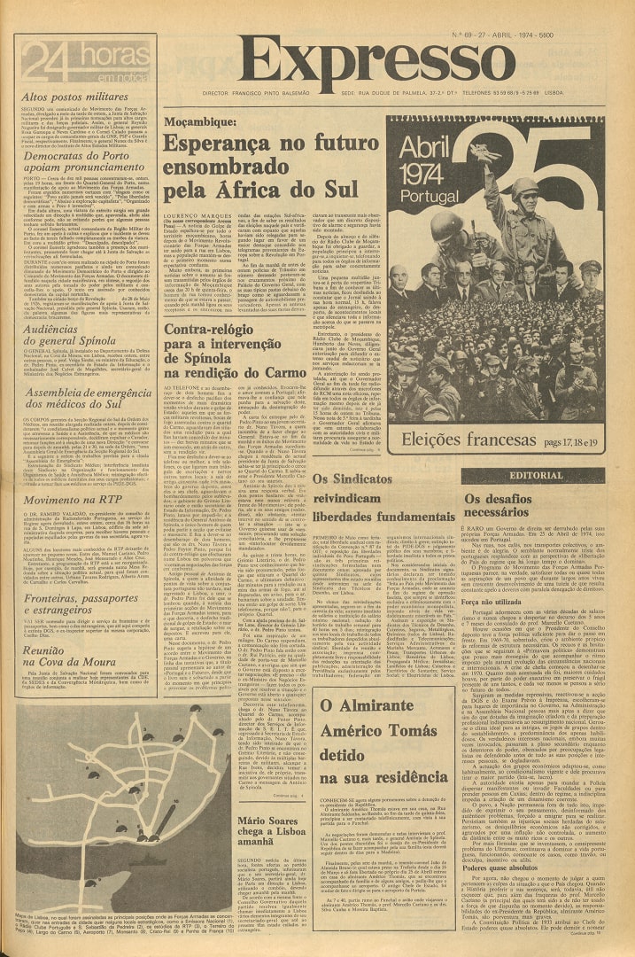 Expresso, 27 de abril de 1974.