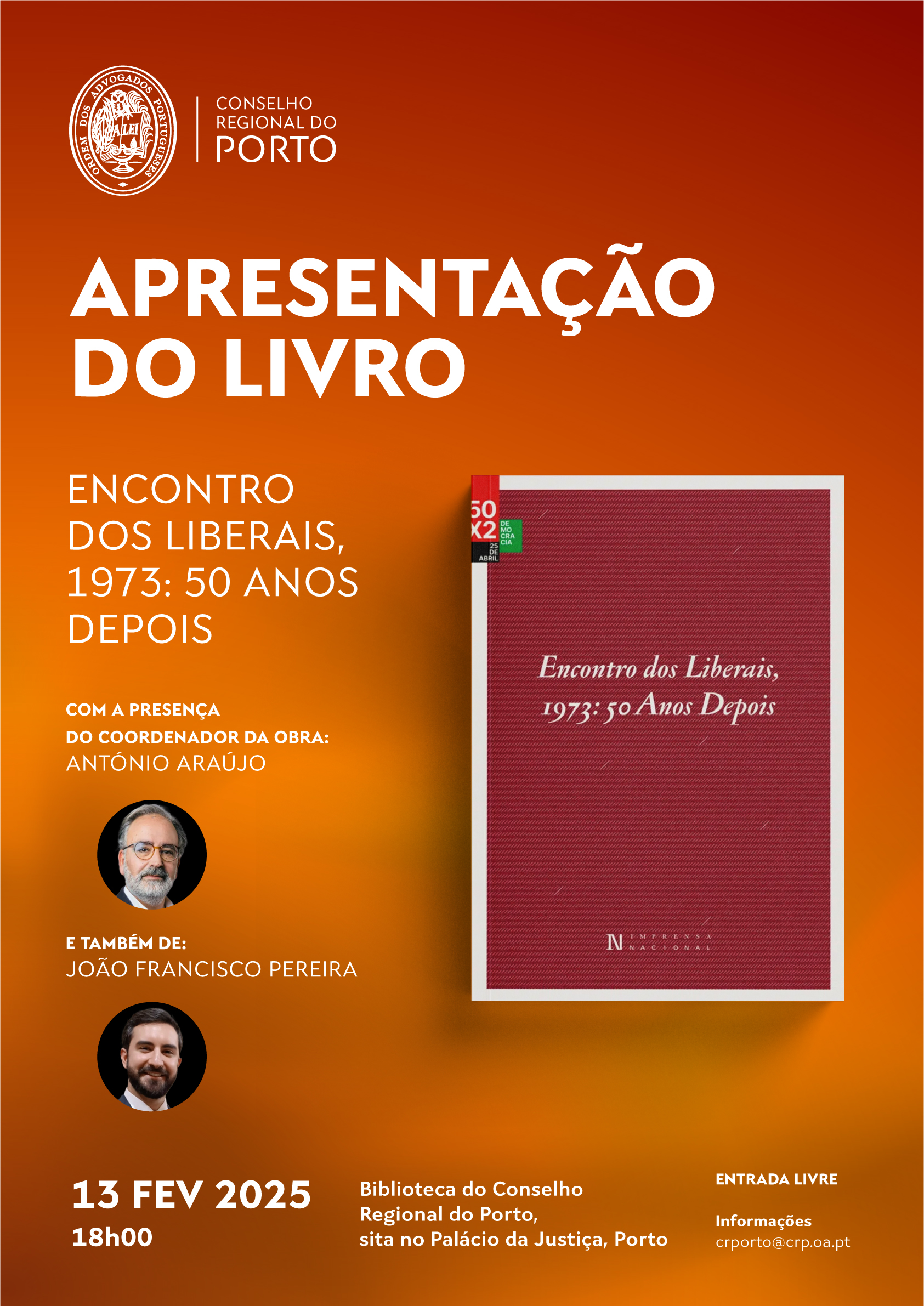 Capa Oficial do Evento Encontro dos Liberais, 1973: 50 Anos Depois | Apresentação