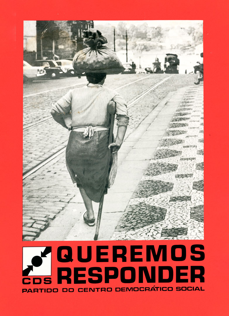 “CDS. Queremos responder”. Cartaz eleitoral do CDS, 1975. Fonte: Arquivo Histórico Parlamentar.